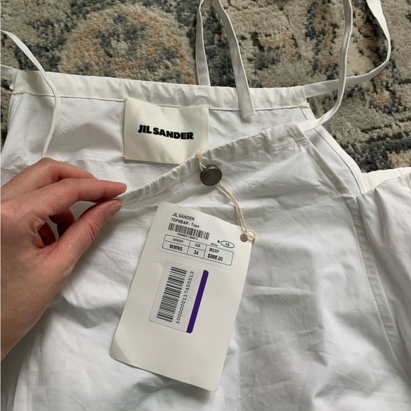 Jil Sander White Off-Shoulder Blouse - Picture 5 of 15